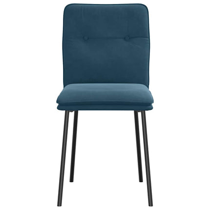 spisebordsstole 6 stk. velour blå
