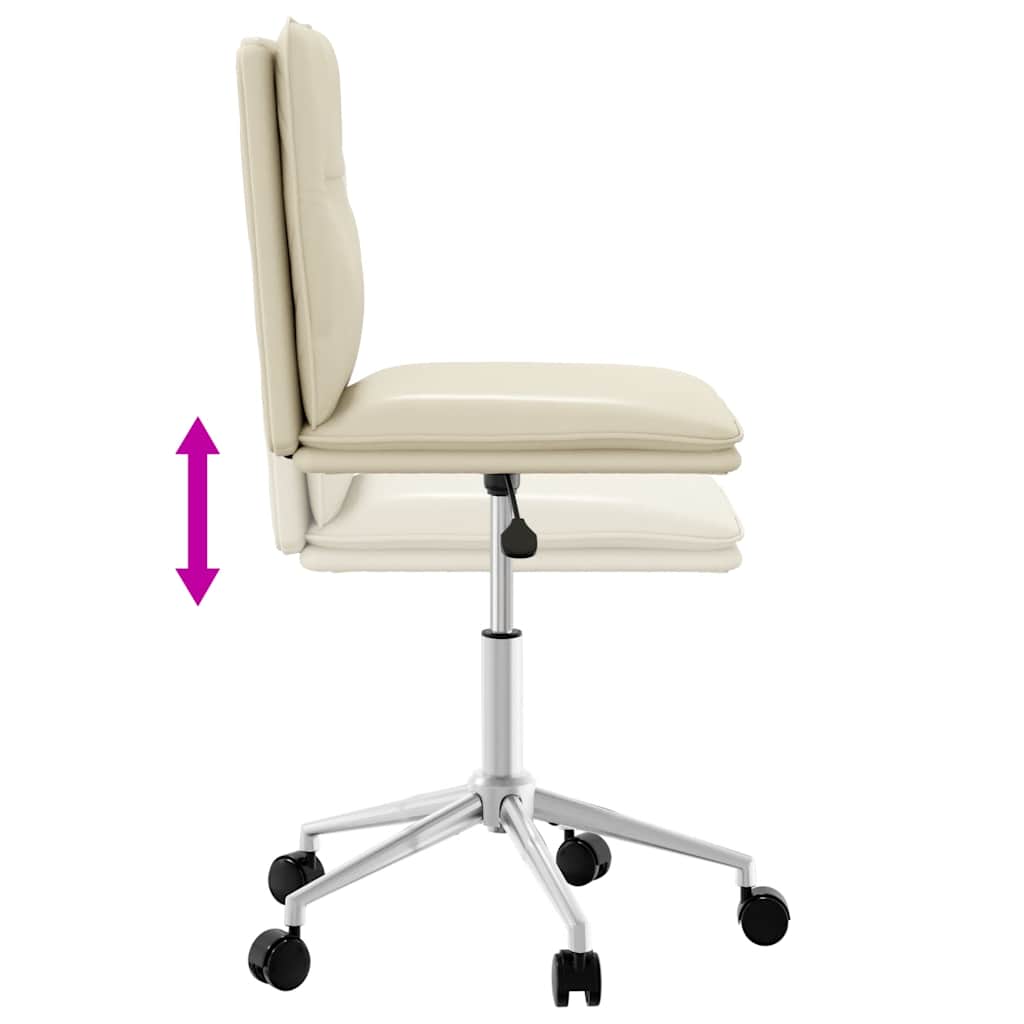 spisebordsstole 4 stk. kunstlæder cremefarvet