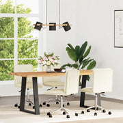 spisebordsstole 4 stk. kunstlæder cremefarvet