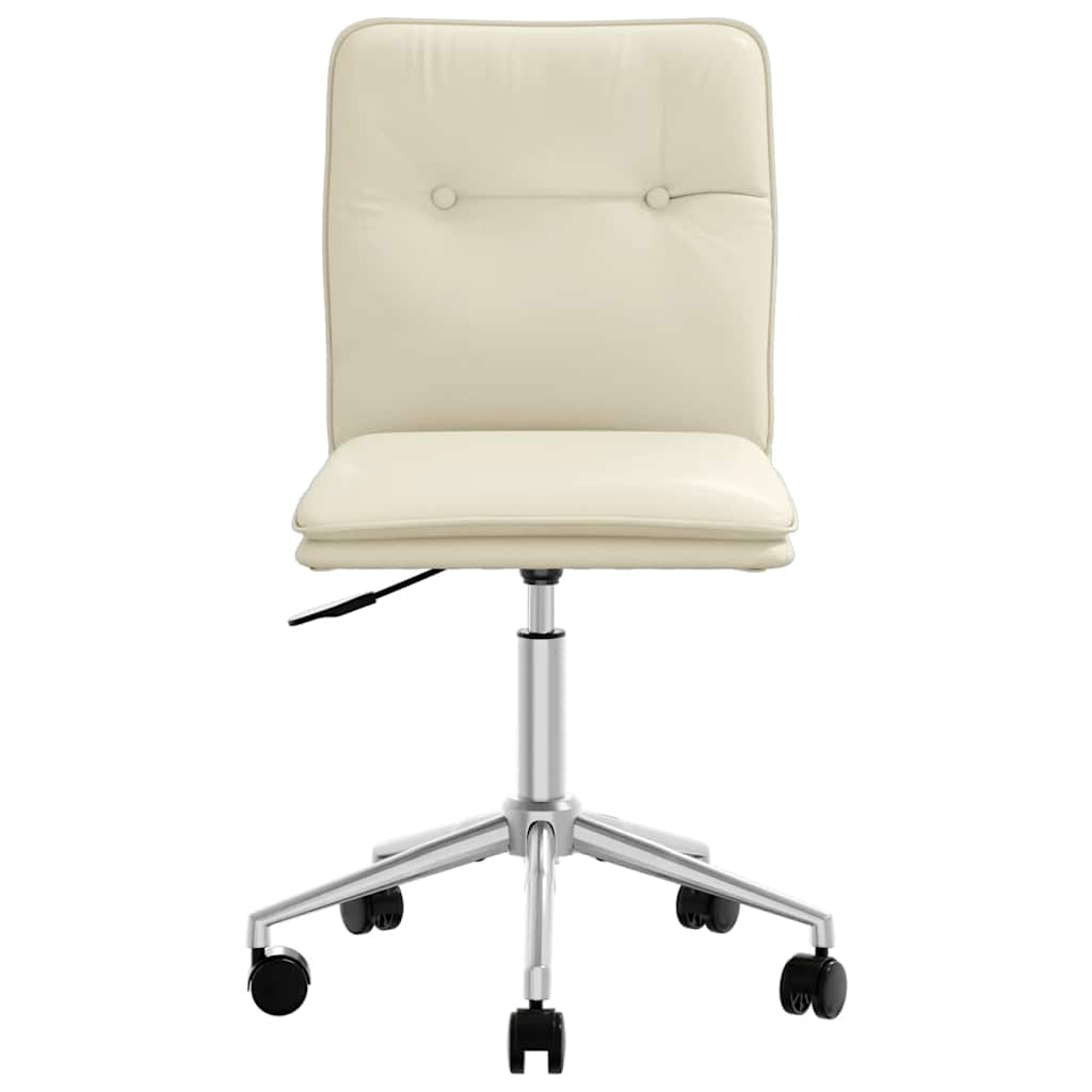 spisebordsstole 6 stk. kunstlæder cremefarvet