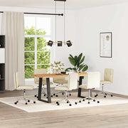 spisebordsstole 6 stk. kunstlæder cremefarvet