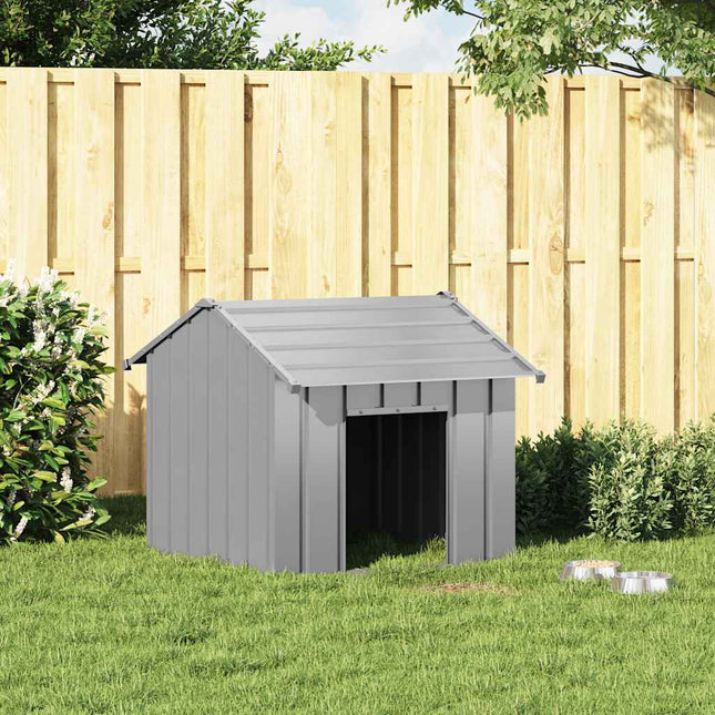 hundehus med tag 85x107x81 cm galvaniseret stål