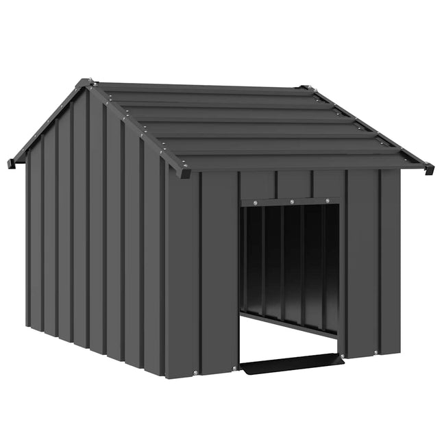 hundehus med tag 83x130x85 cm galvaniseret stål