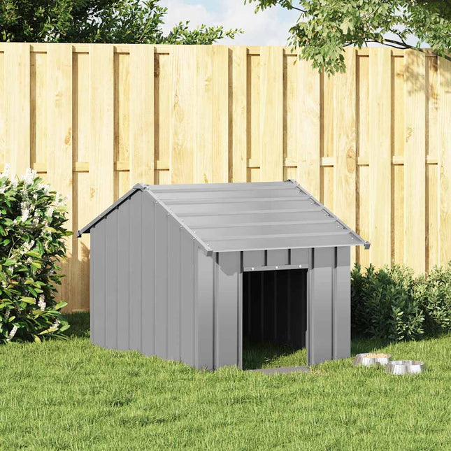 hundehus med tag 83x130x85 cm galvaniseret stål