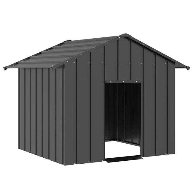 hundehus med tag 131x101x102 cm galvaniseret stål