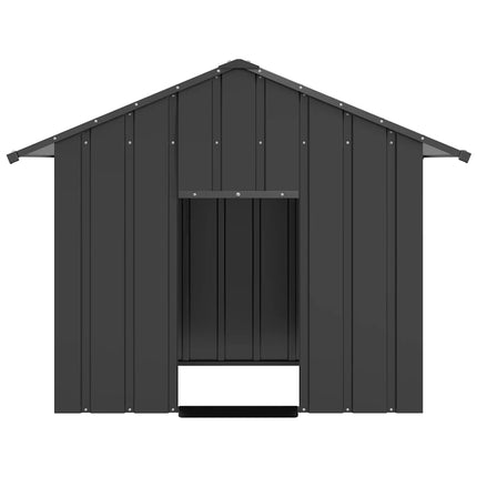 hundehus med tag 131x101x102 cm galvaniseret stål