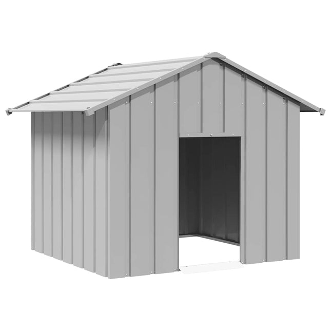 hundehus med tag 131x101x102 cm galvaniseret stål