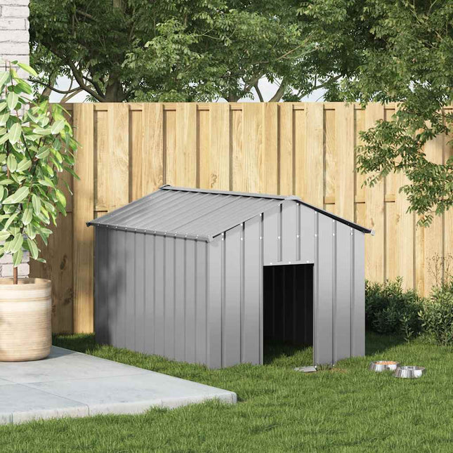 hundehus med tag 113x153x101 cm galvaniseret stål