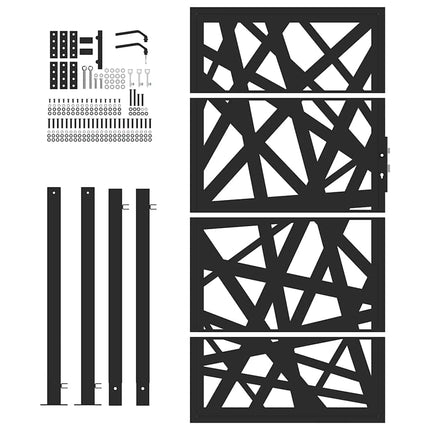 havelåge sort 100x175 cm stållampedesign