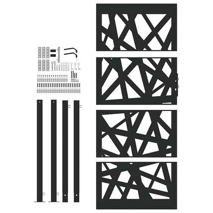 havelåge sort 100x200 cm stållampedesign