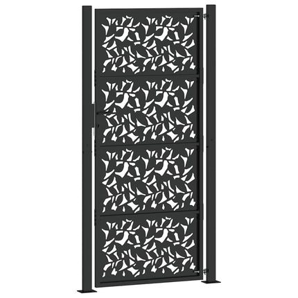 havelåge sort 100x200 cm stålbladdesign