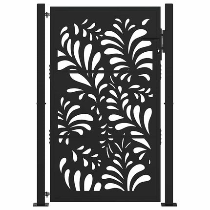 havelåge sort 100x150 cm stål bølgedesign