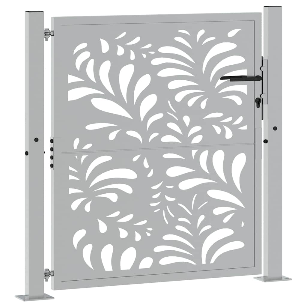 havelåge 105x105 cm vejrbestandigt stål bølgedesign