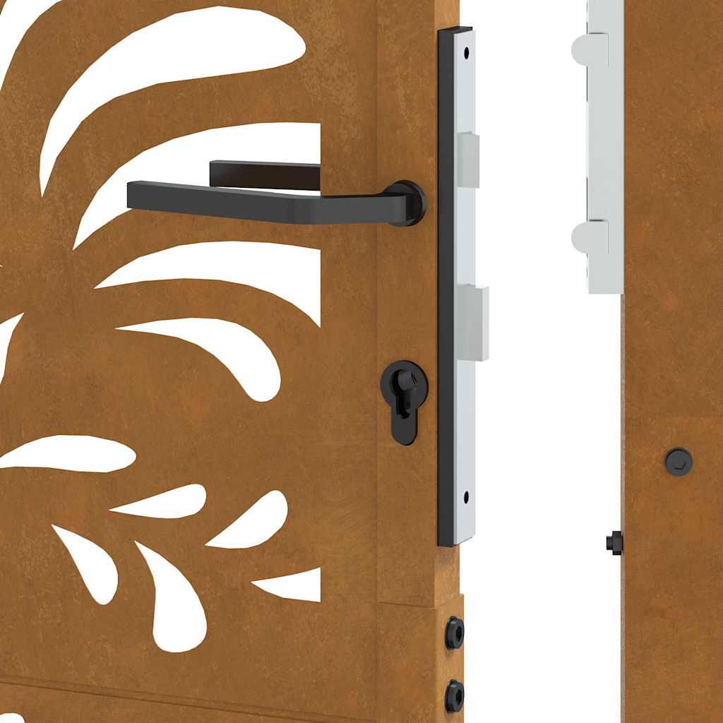 havelåge 105x105 cm vejrbestandigt stål bølgedesign