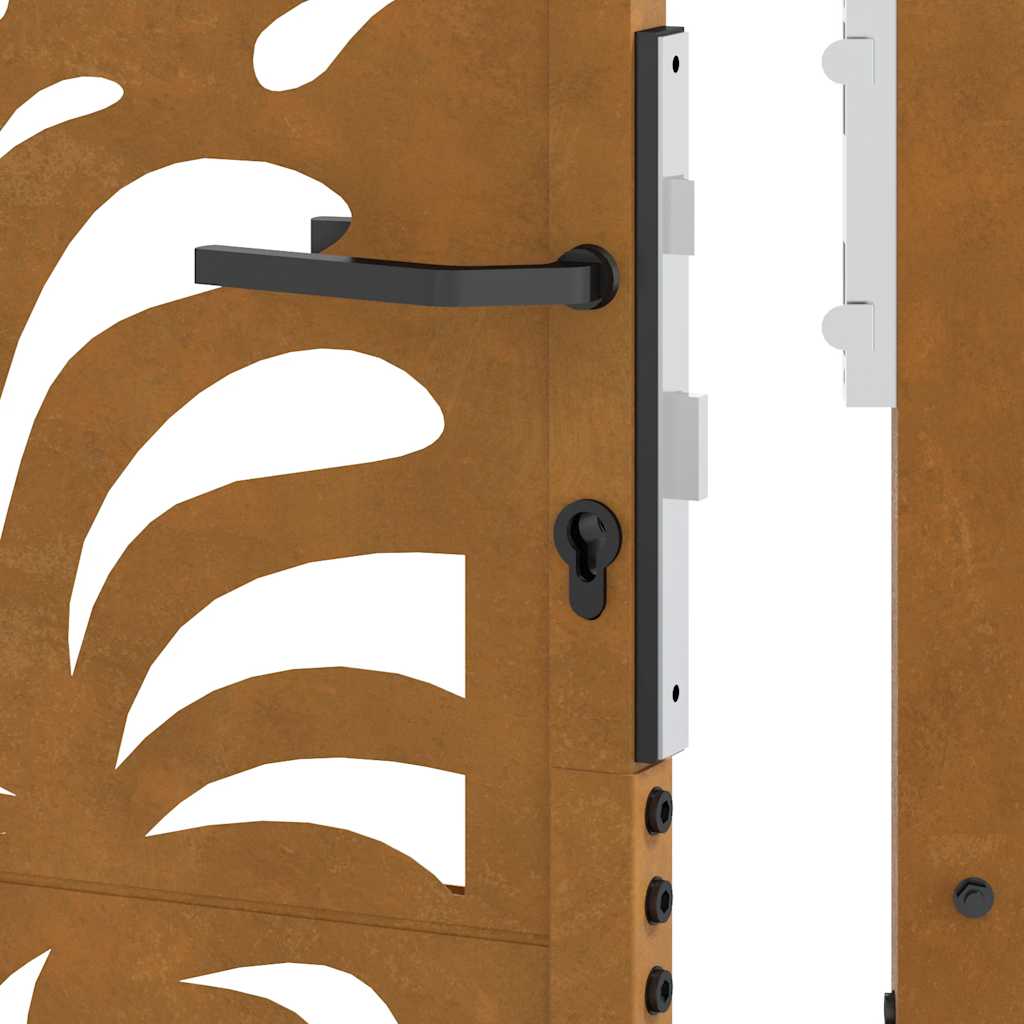 havelåge 105x130 cm vejrbestandigt stål bølgedesign