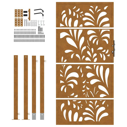 havelåge 100x200 cm vejrbestandigt stål bølgedesign
