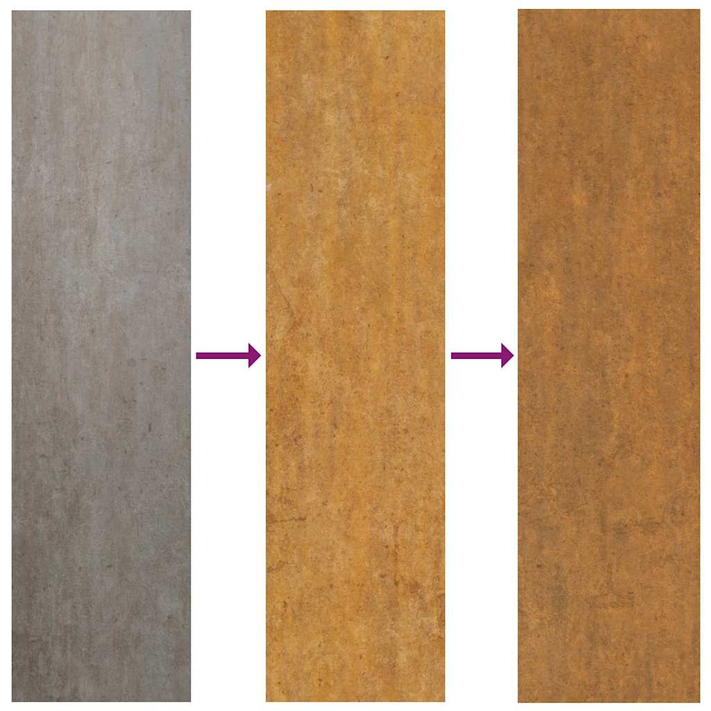 havelåge 100x200 cm vejrbestandigt stål bølgedesign