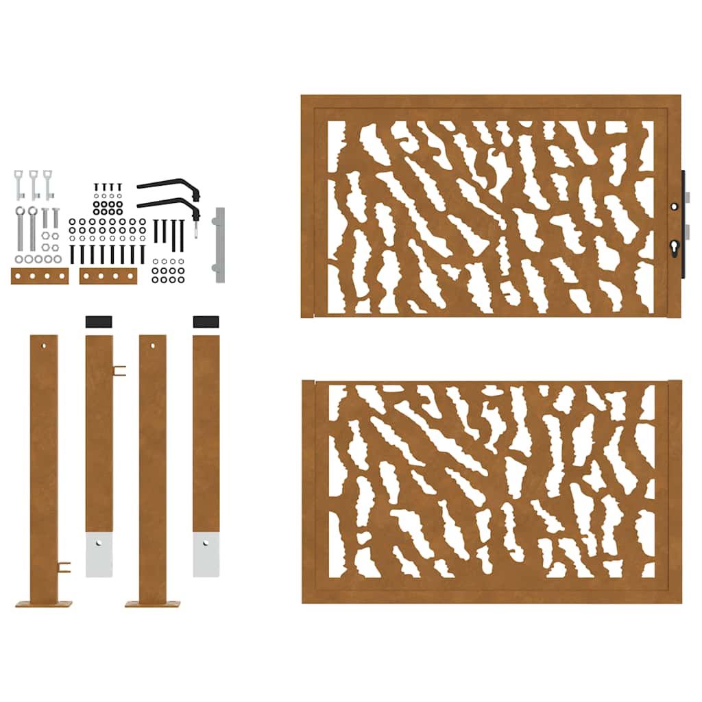 havelåge 105x105 cm vejrbestandigt stålspordesign