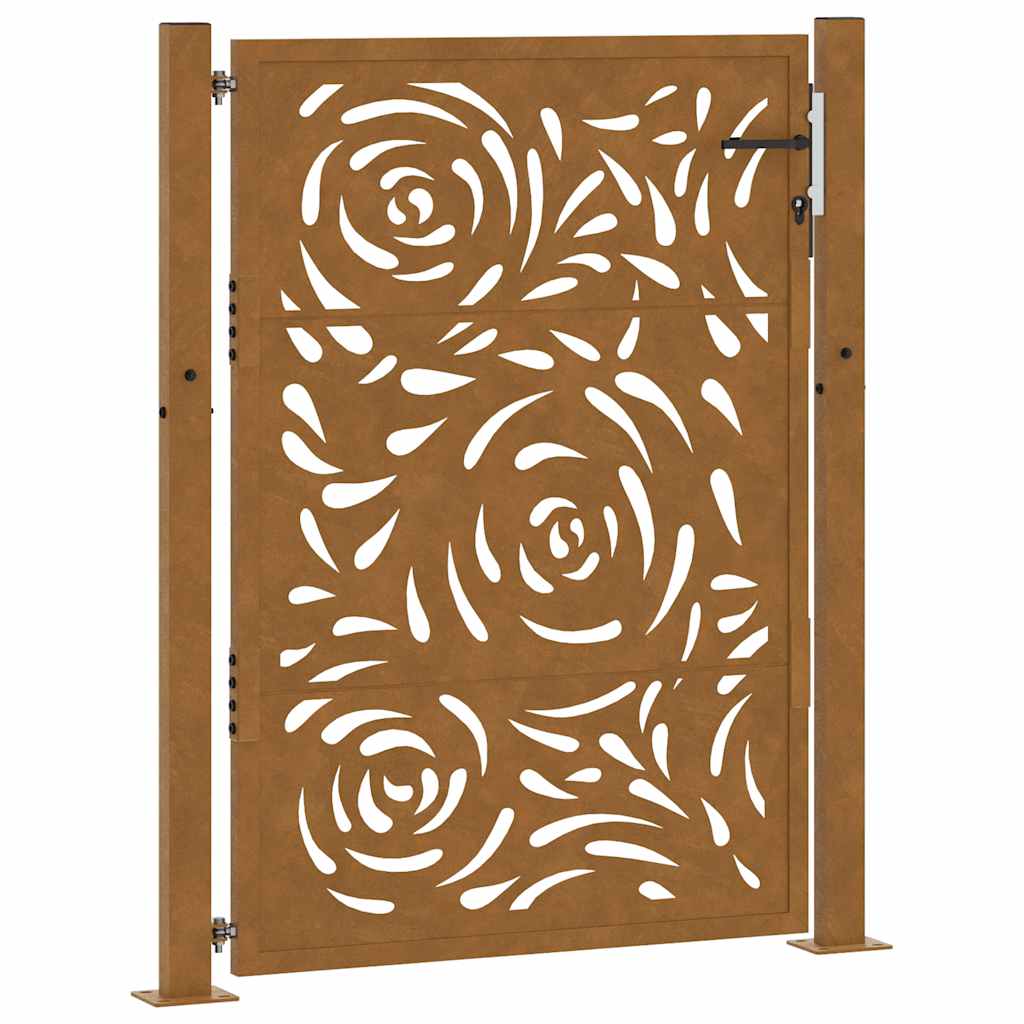 havelåge 105x130 cm vejrbestandigt stål flammedesign