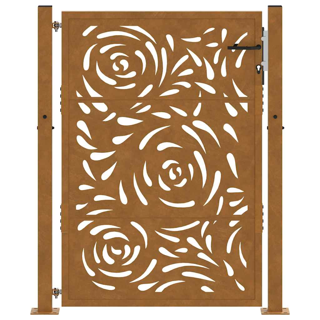 havelåge 105x130 cm vejrbestandigt stål flammedesign