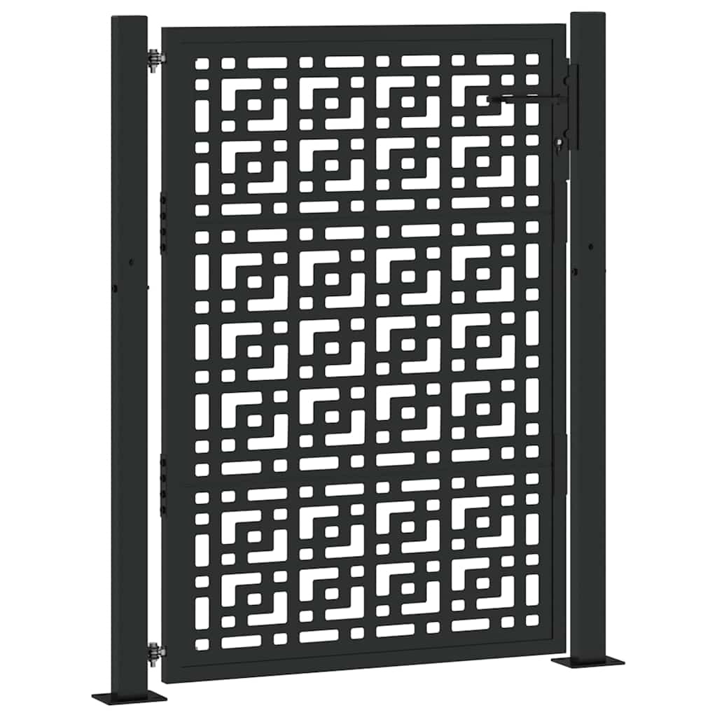 havelåge sort 100x125 cm stål krydsdesign
