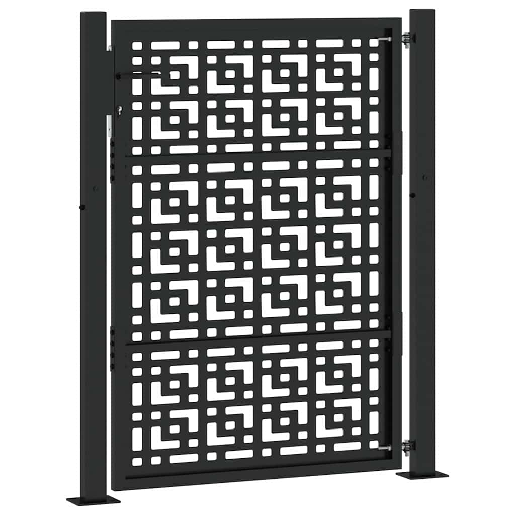 havelåge sort 100x125 cm stål krydsdesign