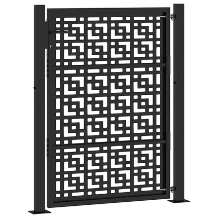 havelåge sort 100x125 cm stål krydsdesign