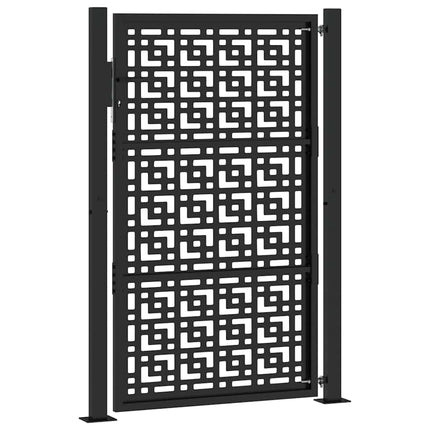 havelåge sort 100x150 cm stål krydsdesign