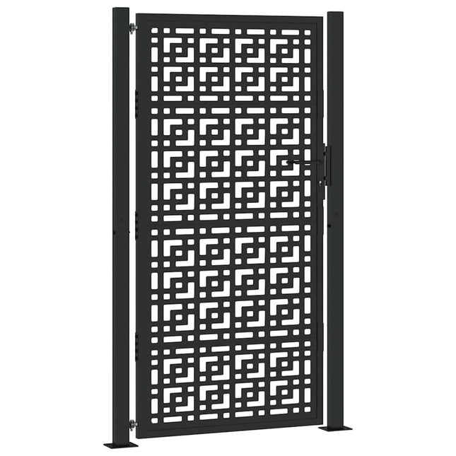 havelåge sort 100x175 cm stål krydsdesign