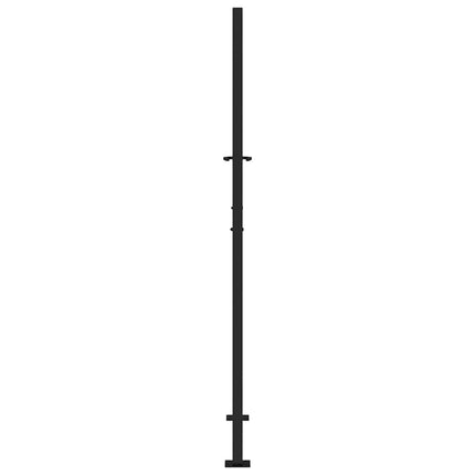 havelåge sort 100x175 cm stål krydsdesign
