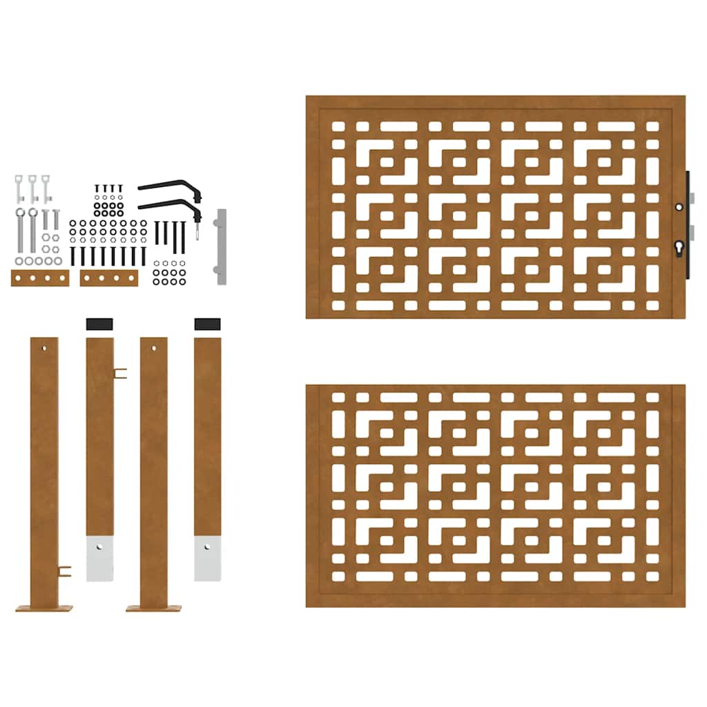 havelåge 105x105 cm vejrbestandigt stålkorsdesign