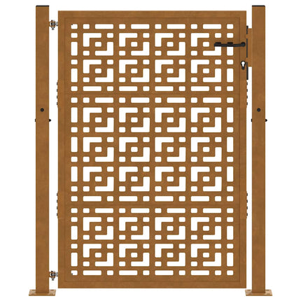 havelåge 100x125 cm vejrbestandigt stål med krydsdesign