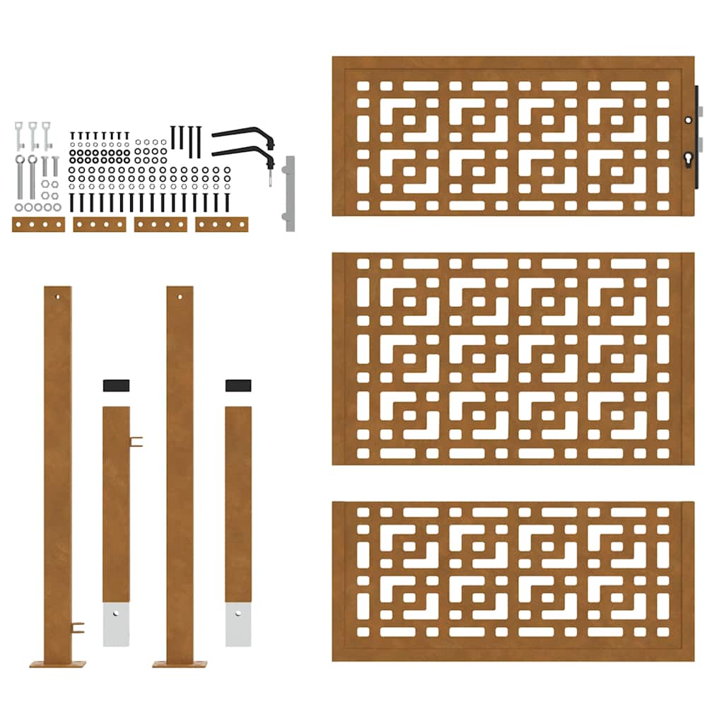 havelåge 105x130 cm vejrbestandigt stålkorsdesign