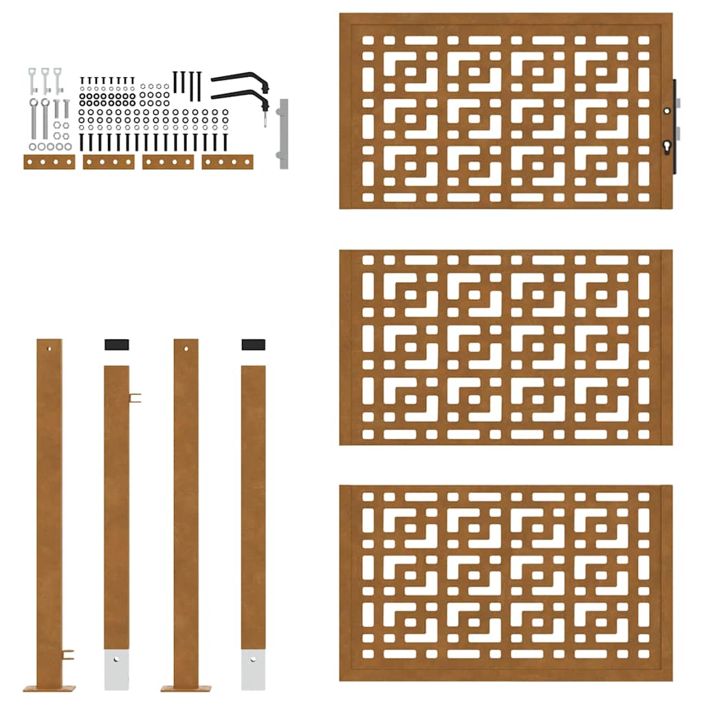 havelåge 105x155 cm vejrbestandigt stålkorsdesign