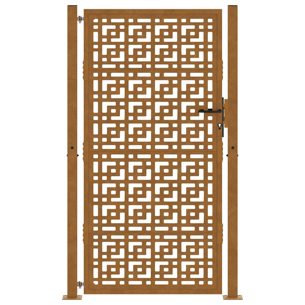 havelåge 100x175 cm vejrbestandigt stål med krydsdesign