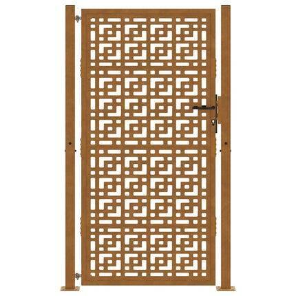 havelåge 100x175 cm vejrbestandigt stål med krydsdesign