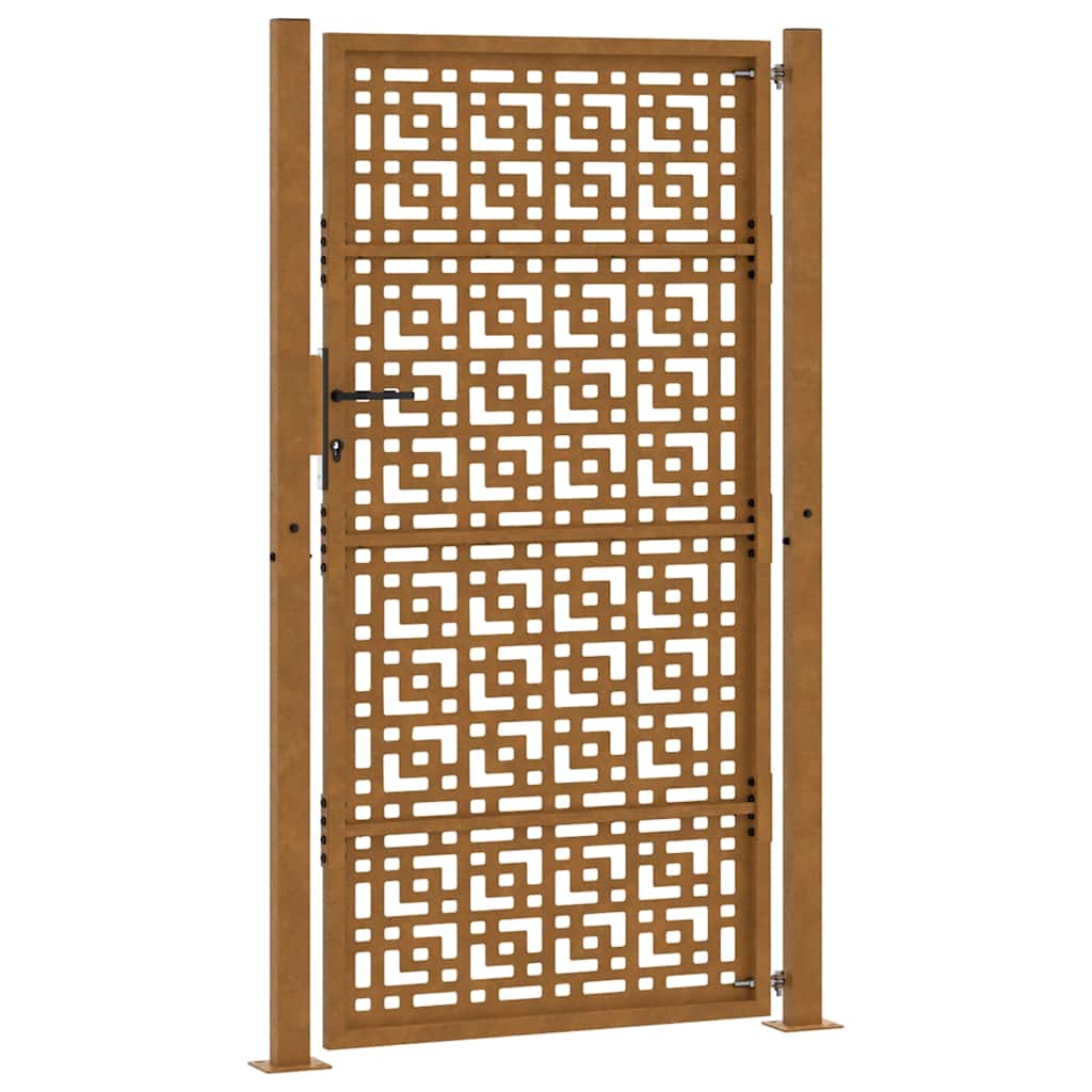 havelåge 100x175 cm vejrbestandigt stål med krydsdesign