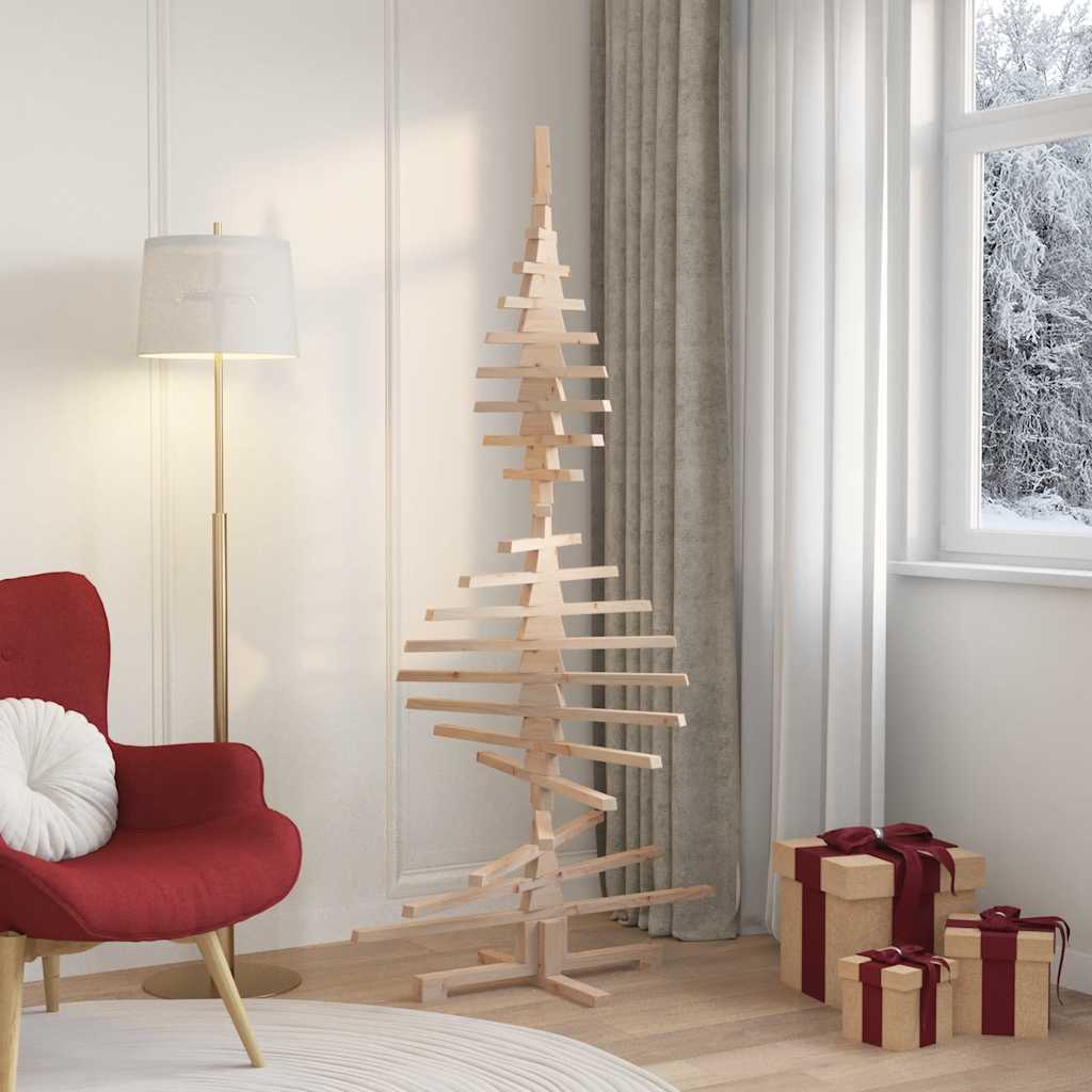 dekorativt juletræ 180 cm massivt fyrretræ