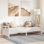 daybed med madras 80x200 cm massivt fyrretræ hvid