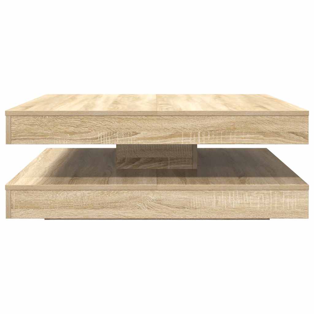 sofabord 360 grader drejeligt 90x90x34,5 cm sonoma-eg