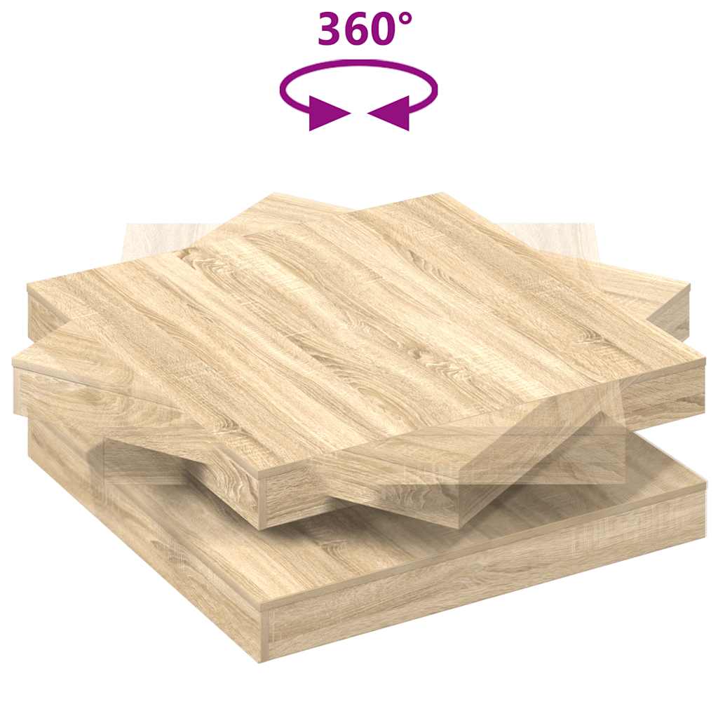 sofabord 360 grader drejeligt 90x90x34,5 cm sonoma-eg