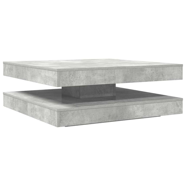 sofabord 360 grader drejeligt 90x90x34,5 cm betongrå