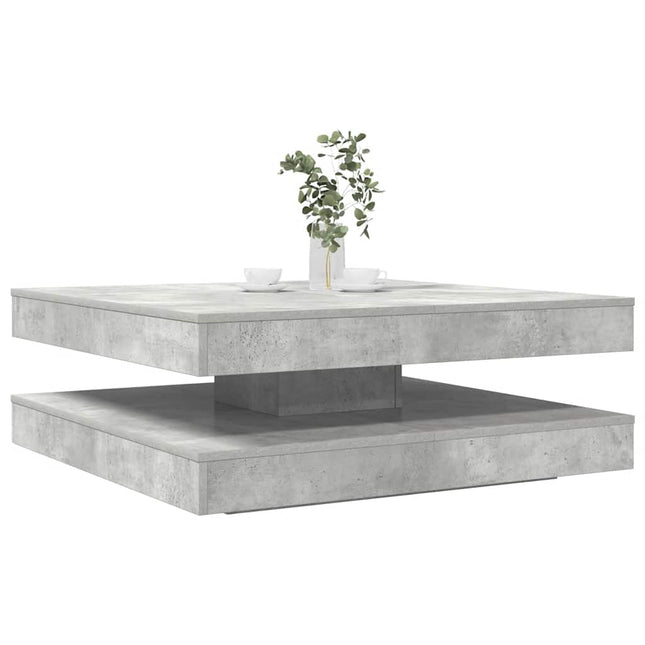 sofabord 360 grader drejeligt 90x90x34,5 cm betongrå