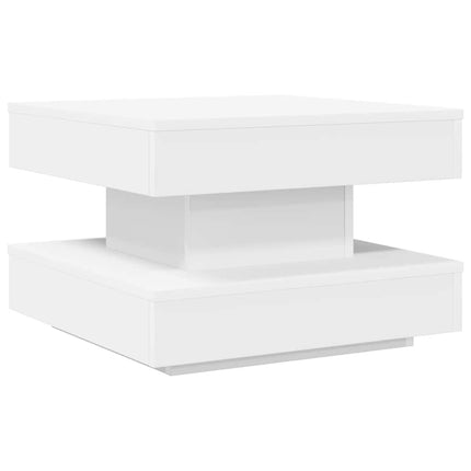 sofabord 360 grader drejeligt 50x50x34,5 cm hvid