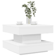 sofabord 360 grader drejeligt 50x50x34,5 cm hvid