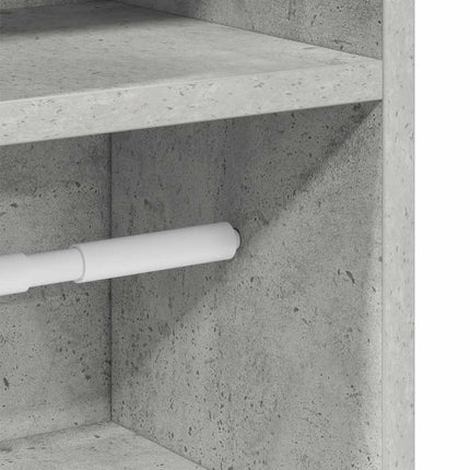 badeværelsesskab med rulleholder 20,5x22x90 cm betongrå