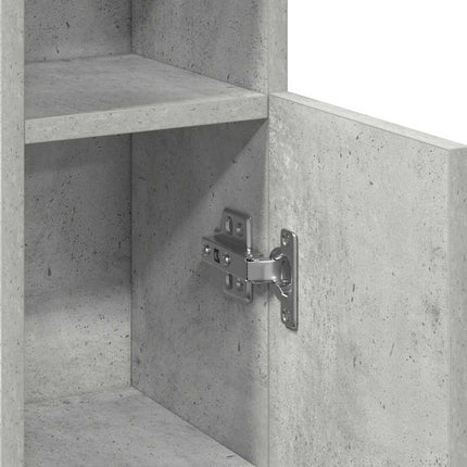 badeværelsesskab med rulleholder 20,5x22x90 cm betongrå