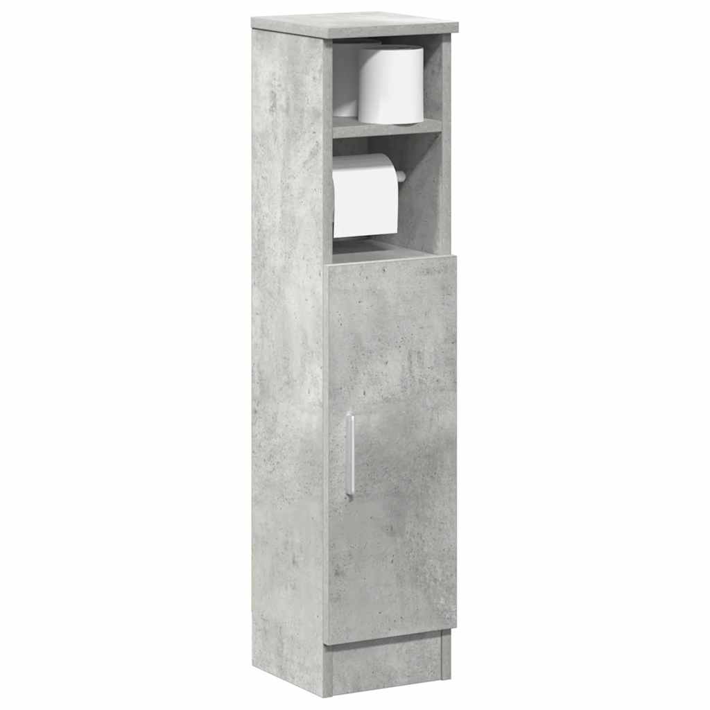 badeværelsesskab med rulleholder 20,5x22x90 cm betongrå billede