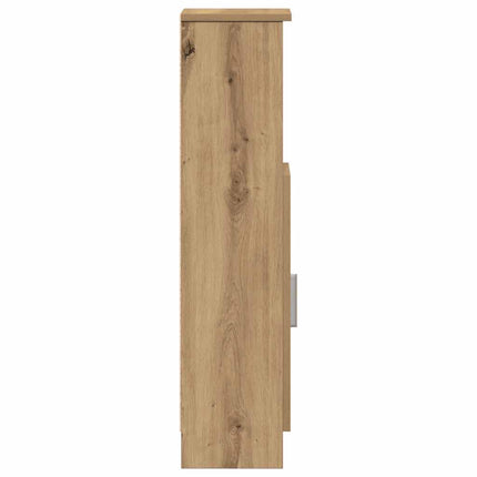badeværelsesskab med rulleholder 20,5x22x90 cm kunsteg