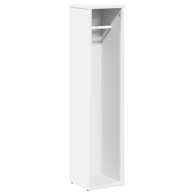 badeværelsesskab med rulleholder 20,5x20x90 cm hvid